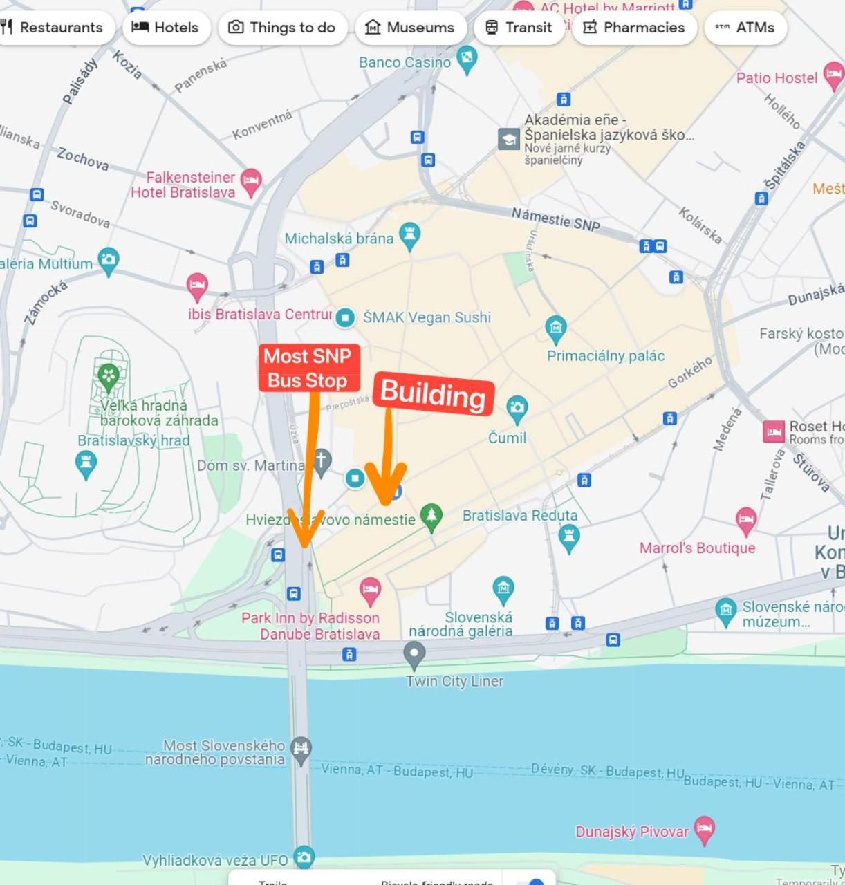 Extralarge Queen Room In The Heart Of Bratislava With Terrace 외부 사진